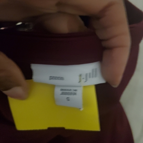 J. Jill Ponte 3/4 Sleeve Top Burgundy Red Size Small - Picture 5 of 6